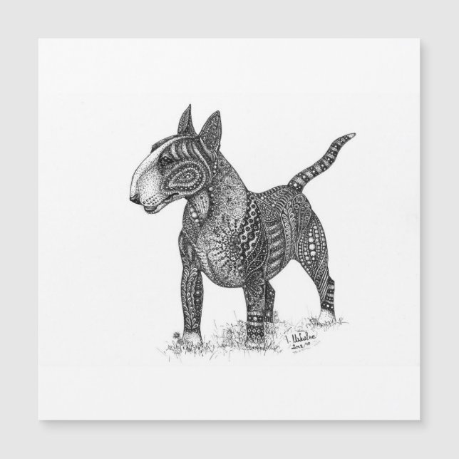 Bullterrier Magnetic Card (Anverso)