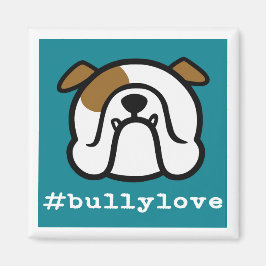 #bullylove - ¡amor al Bulldog! imán de Bulldog ing