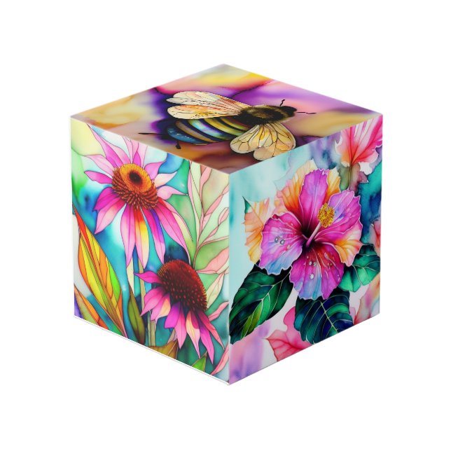 Bumble Bee and Garden Beauty Cubo de arte (Angulo Anverso)