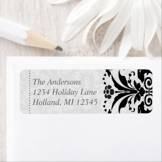 Bumble Bee Floral Art Deco Etiquetas de direccione