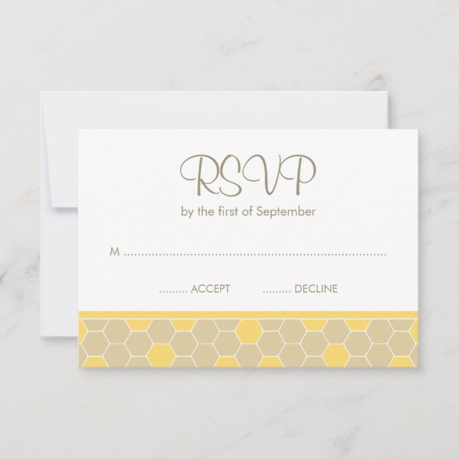 Bumble Bee Honey Baby Shower RSVP (Anverso)