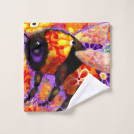 Bumble Bumble Bee Floral Rojo amarillo morado