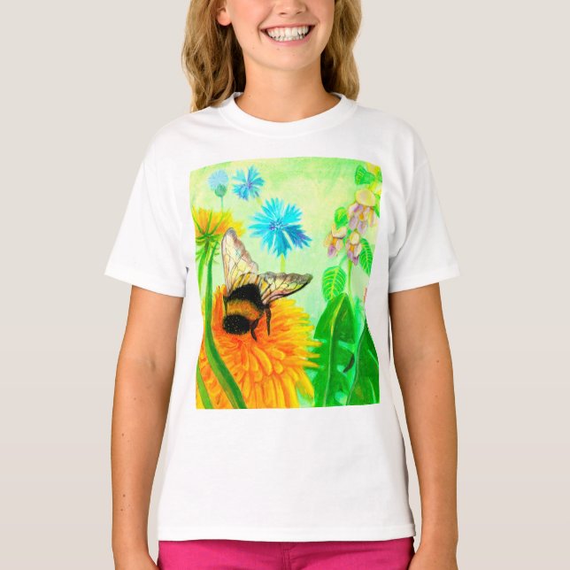 Bumblebee en la camiseta de los Chicas de dandelio (Anverso)