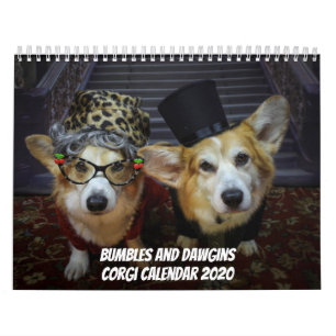 Bumbles and Dawgins Corgi Calendario 2020