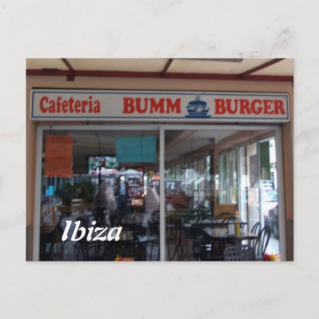Bumm Burger Ibiza postal (Anverso)