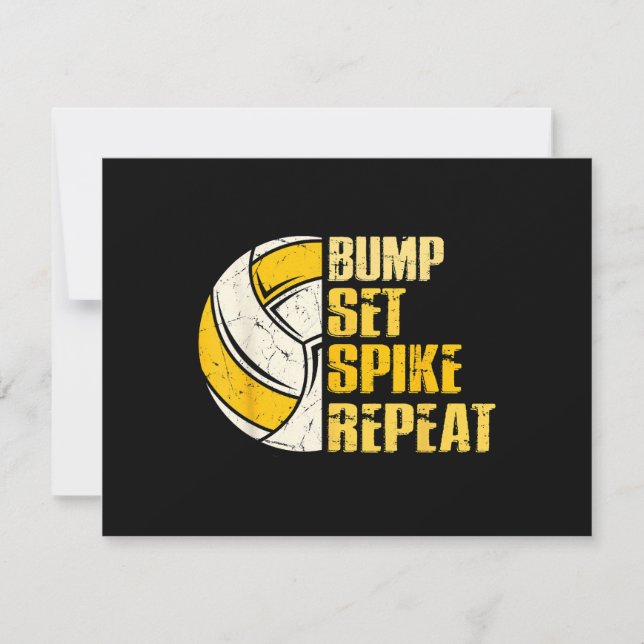 Bump Set Spike Repetir voleibol Gracioso (Anverso)