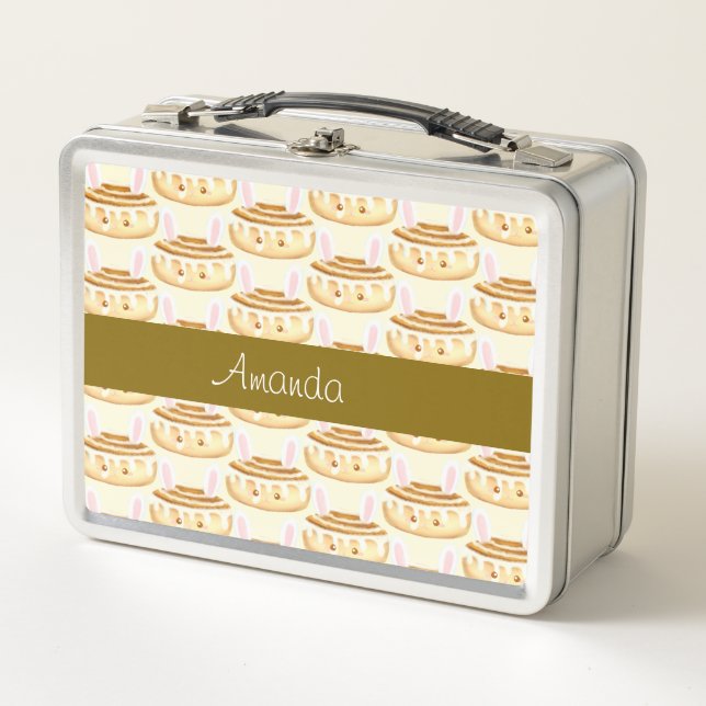 Bun de Cinnamon de postre dulce conejo (Anverso)