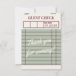 Bun en el horno tarjeta de agradecimiento