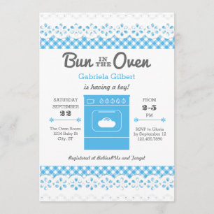 Bun En La Invitación De Baby Shower De Oven Boy