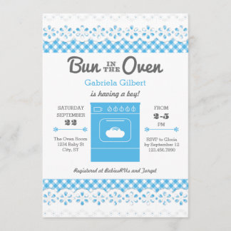 Bun En La Invitación De Baby Shower De Oven Boy