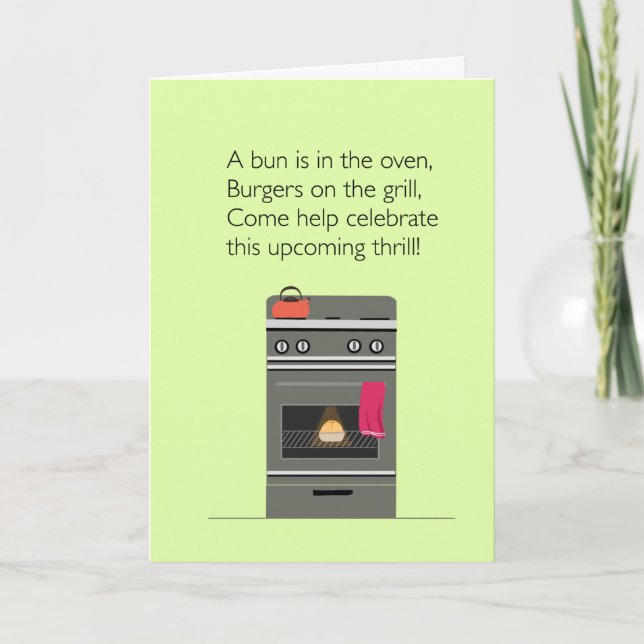 Bun en la tarjeta de invitación del horno (Anverso)