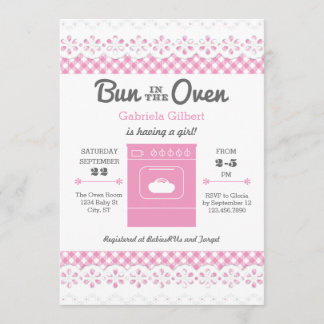 Bun In The Oven Chica Invitación A Baby Shower