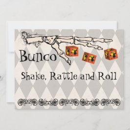 Bunco - Invitación de mano de esqueleto