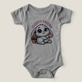 Bungalow blanco fluffy con maceta de planta