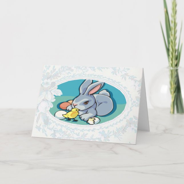 Bungalow Con Tarjeta De Pascua Para Niños (Anverso)