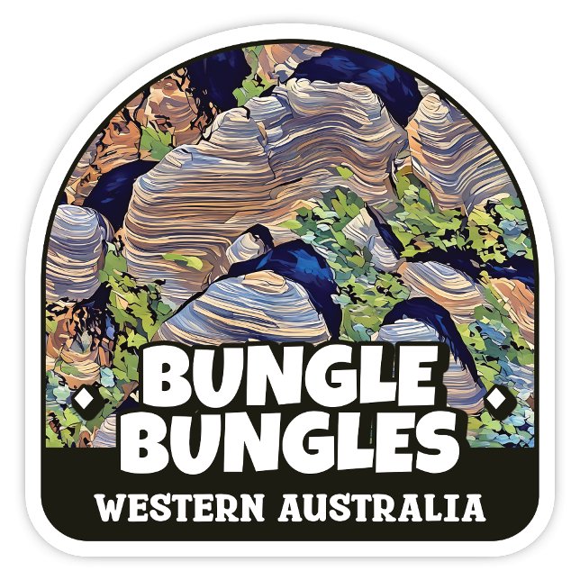 Bungle Bungles, Pegatina de Australia Occidental (Bungle Bungles Western Australia arch shaped sticker)