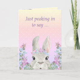 Bunnids acuarelas En Jardines De Flores - Tarjeta