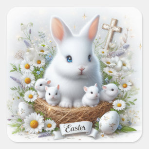 Bunnies de Pascua, Daisies y un Sello para sobres