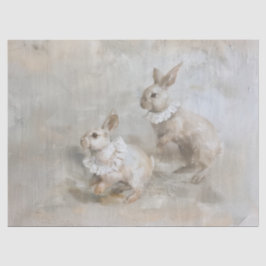 Bunnies - Papel de tejidos con estilo de pintura a