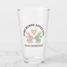 Bunnios rosados y verdes pasteles con corazón