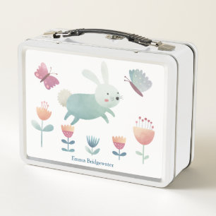 Bunny acuarela y flores Personalizadas M