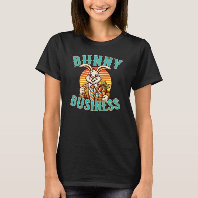 Bunny Business | Camiseta femenina de conejo de Pa (Anverso)