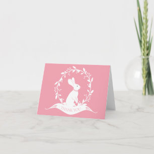 Bunny Chicas Baby Shower Gracias Nota