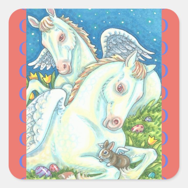 BUNNY & COLT ANGELS, PEGATINAS DEL CABALLO ORIENTA (Anverso)