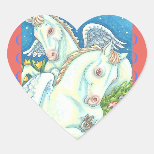 BUNNY & COLT ANGELS, PEGATINAS DEL CABALLO ORIENTA (Anverso)