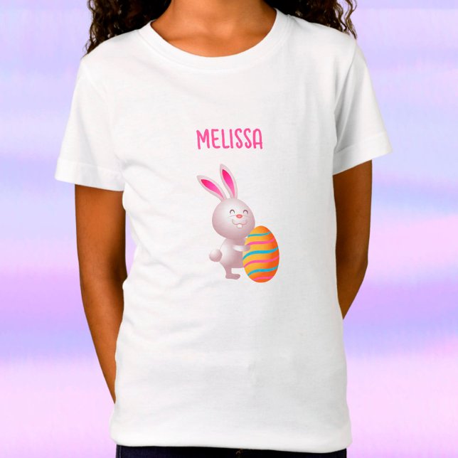 BUNNY CON HUEVO COLOR PERSONALIZADO Camiseta (Subido por el creador)