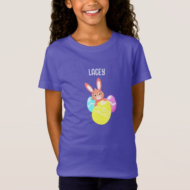 BUNNY CON HUEVOS COLORADOS PERSONALIZADO Camiseta  (Anverso)