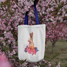Bunny de primavera | Bolsa de té personalizada