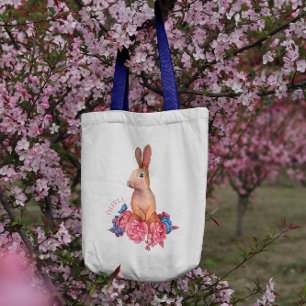 Bunny de primavera   Bolsa de té personalizada
