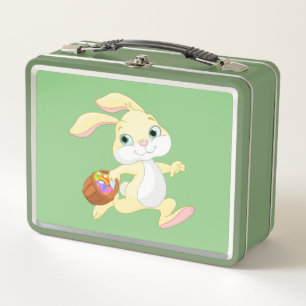 BUNNY DEL ESTE CON COLORIDA BASKET DE HUEVOS DEL E