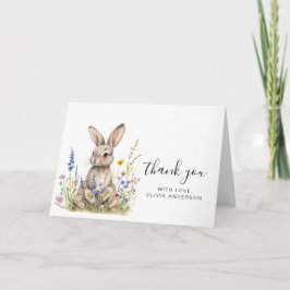 Bunny fold Gracias Tarjeta