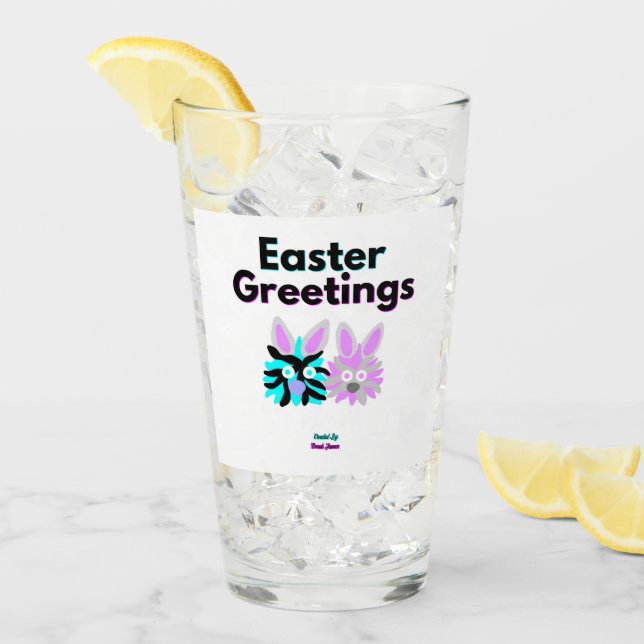 Bunny Fuzzies Glass Tumbler (Anverso (hielo))