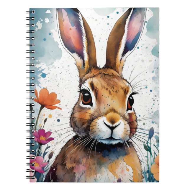 Bunny Hare entre las flores | Cuaderno (Frente)