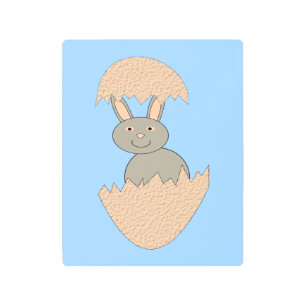 Bunny Hatching del Huevo Weird arte Metalizado en 