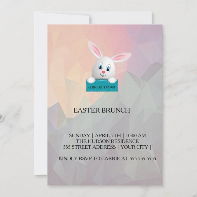 Bunny - Invitación de Semana Santa (Anverso)
