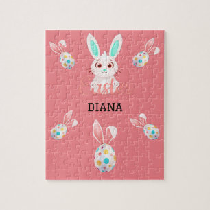BUNNY PUZZLE DE "ORIENTAL" CON HUEVOS Y NOMBRE ESP