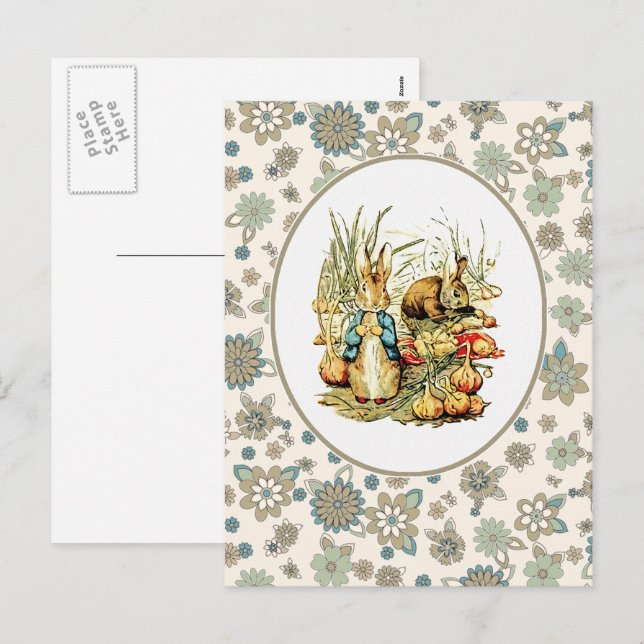 Bunny vintage. Postales de Pascua (Anverso / Reverso)