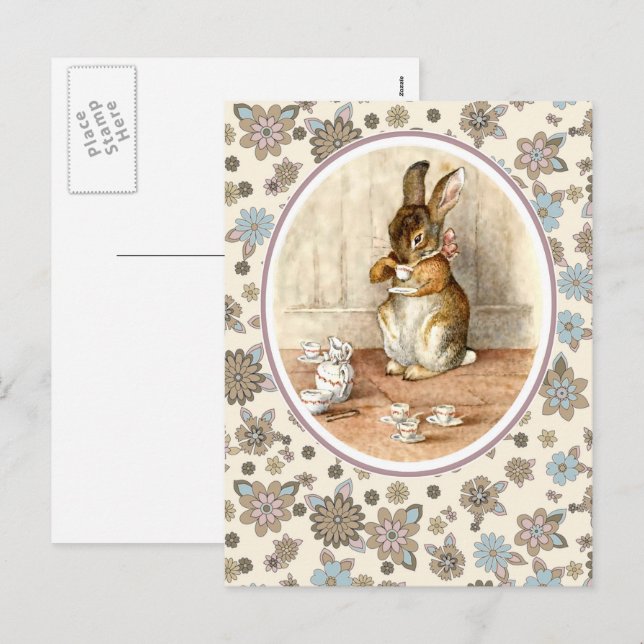 Bunny vintage. Postales de Pascua (Anverso / Reverso)