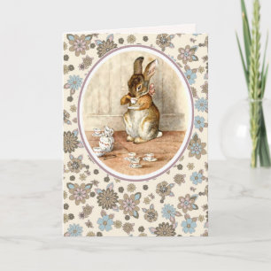 Bunny vintage. Tarjetas de Pascua