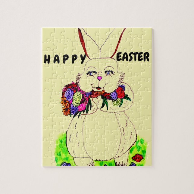 BUNNY Y rompecabezas DE FLORES ORIENTALES (Vertical)
