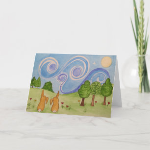 Bunnykins por la tarjeta de la luz de las