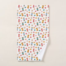 Bunte Knöpfe und Garne- Nähen- Muster