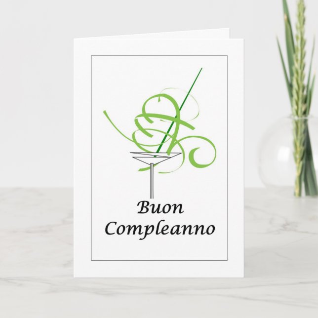 Buon Compleanno - Feliz cumpleaños con tarjeta ita (Anverso)