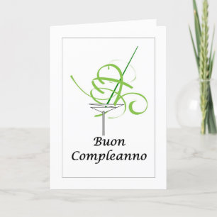 Buon Compleanno - Feliz cumpleaños con tarjeta ita