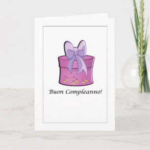Buon Compleanno - feliz cumpleaños en tarjeta