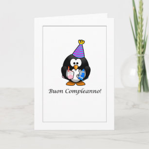 Buon Compleanno - feliz cumpleaños en tarjeta